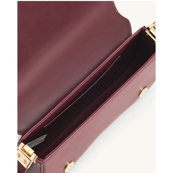 JW Pei Joy Shoulder Bag Deep Claret Color Vegan Leather With Box - Picture 2 of 5